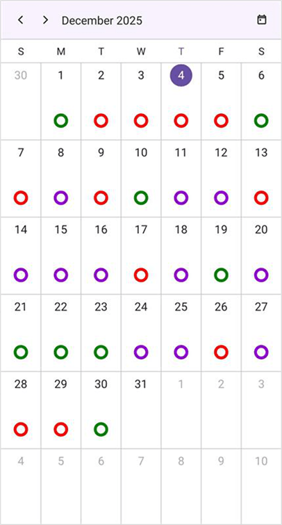Appointment indicator border customization